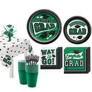 Green Congrats Grad Tableware Kit for 20 Guests