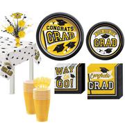 Yellow Congrats Grad Tableware Kit for 20 Guests