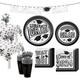 White Congrats Grad Tableware Kit for 40 Guests