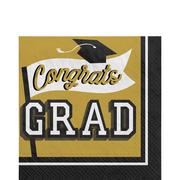 Gold Congrats Grad Graduation Party Kit for 60 Guests