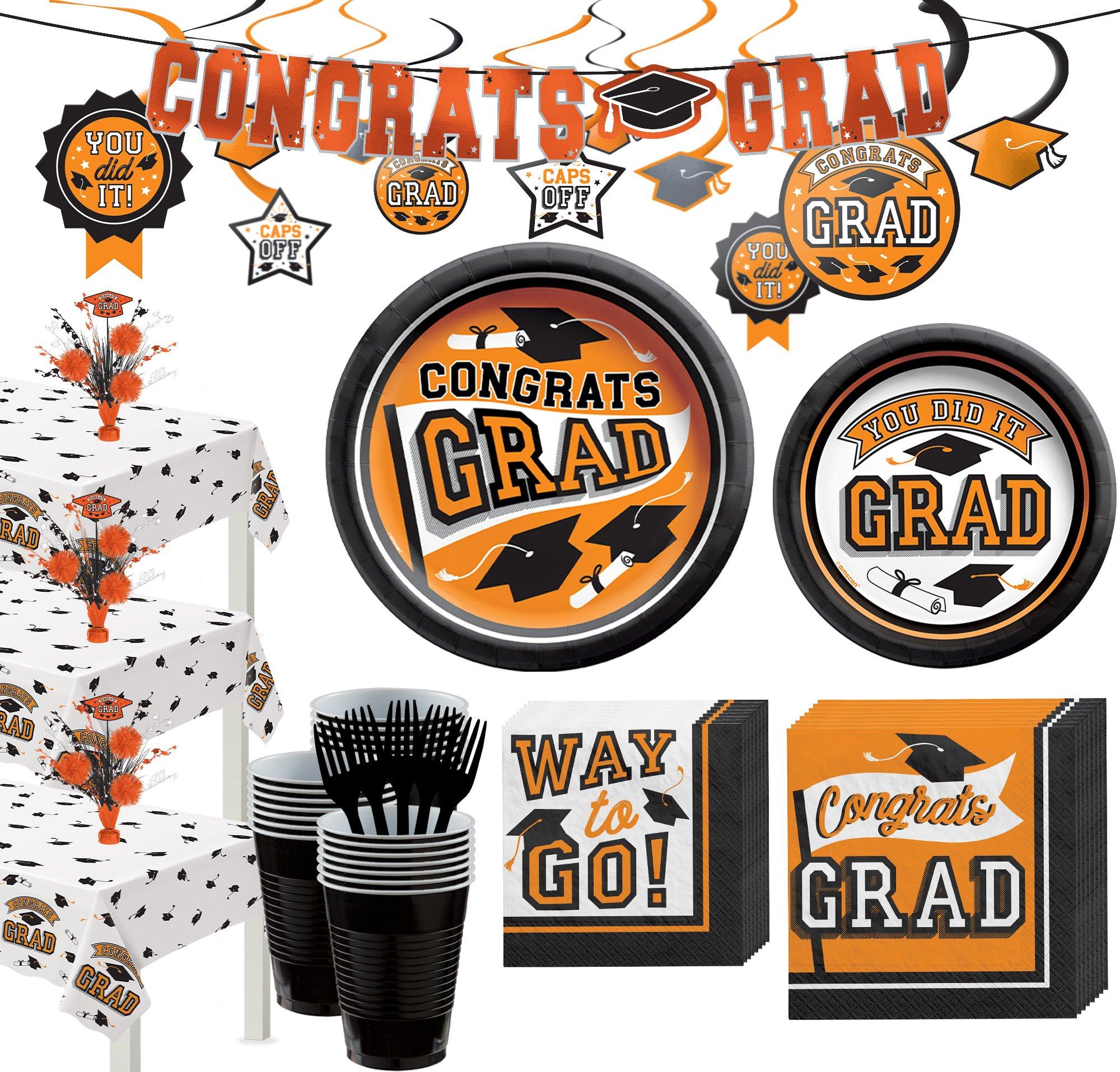 Congrats Grad Graduation Party Kit for 60 Guests