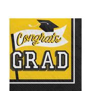 Yellow Congrats Grad Graduation Party Kit for 60 Guests