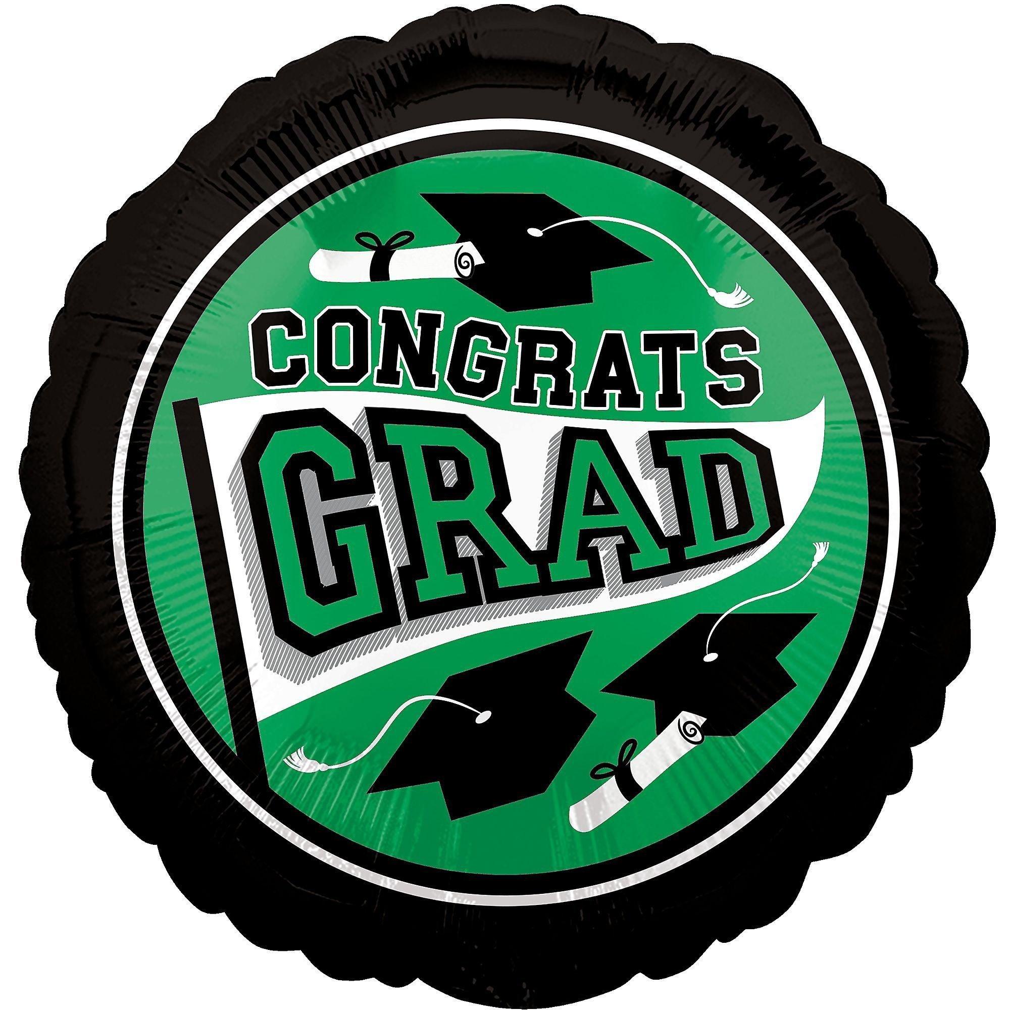Graduation Party Decorations Kit with Banners, Balloons, Centerpiece, Streamers - Green 2024 Congrats Grad