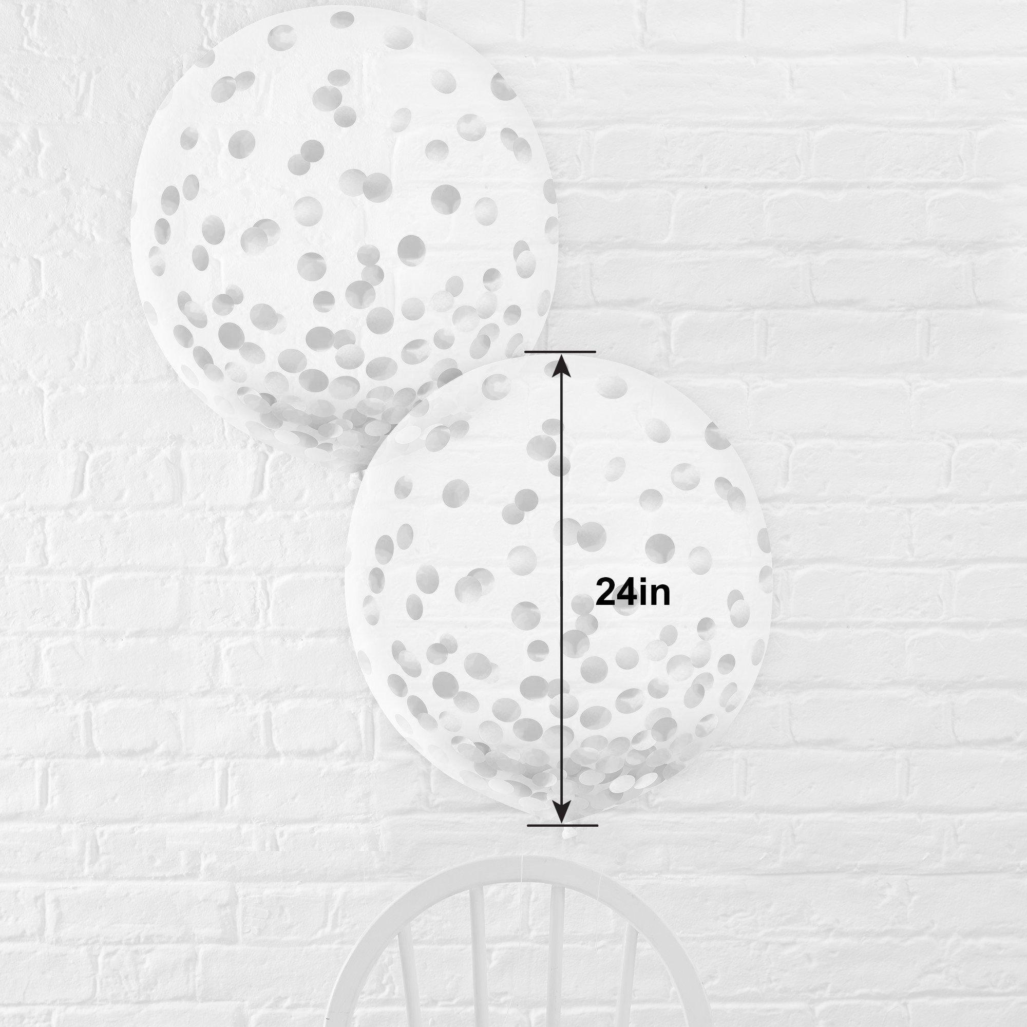 2ct, 24in, Metallic Confetti Balloons