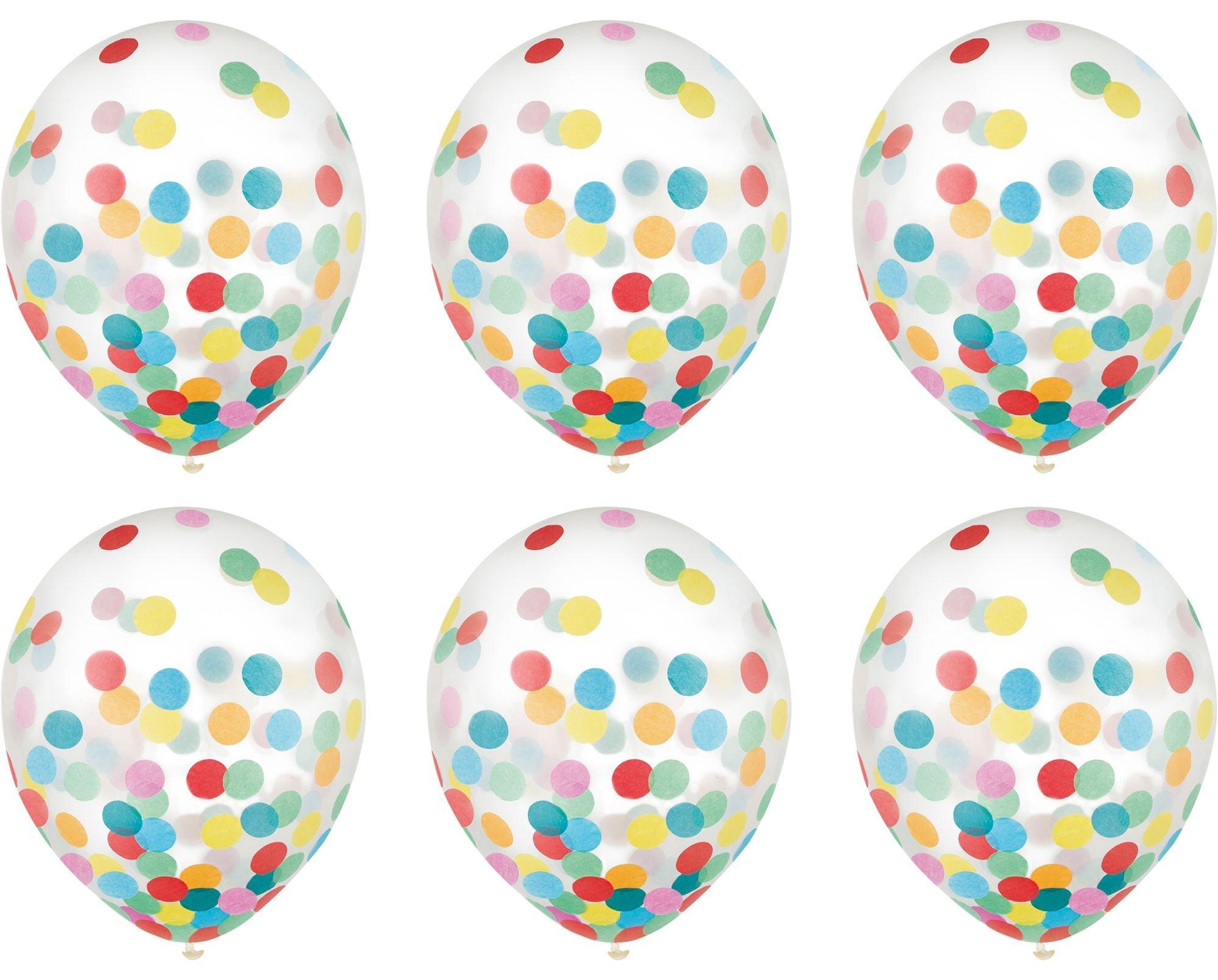 10 x ballon confettis multi, Ballons confettis