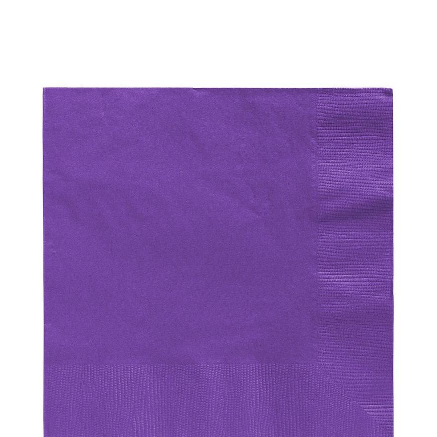 Purple Plastic Tableware Kit for 100 Guests