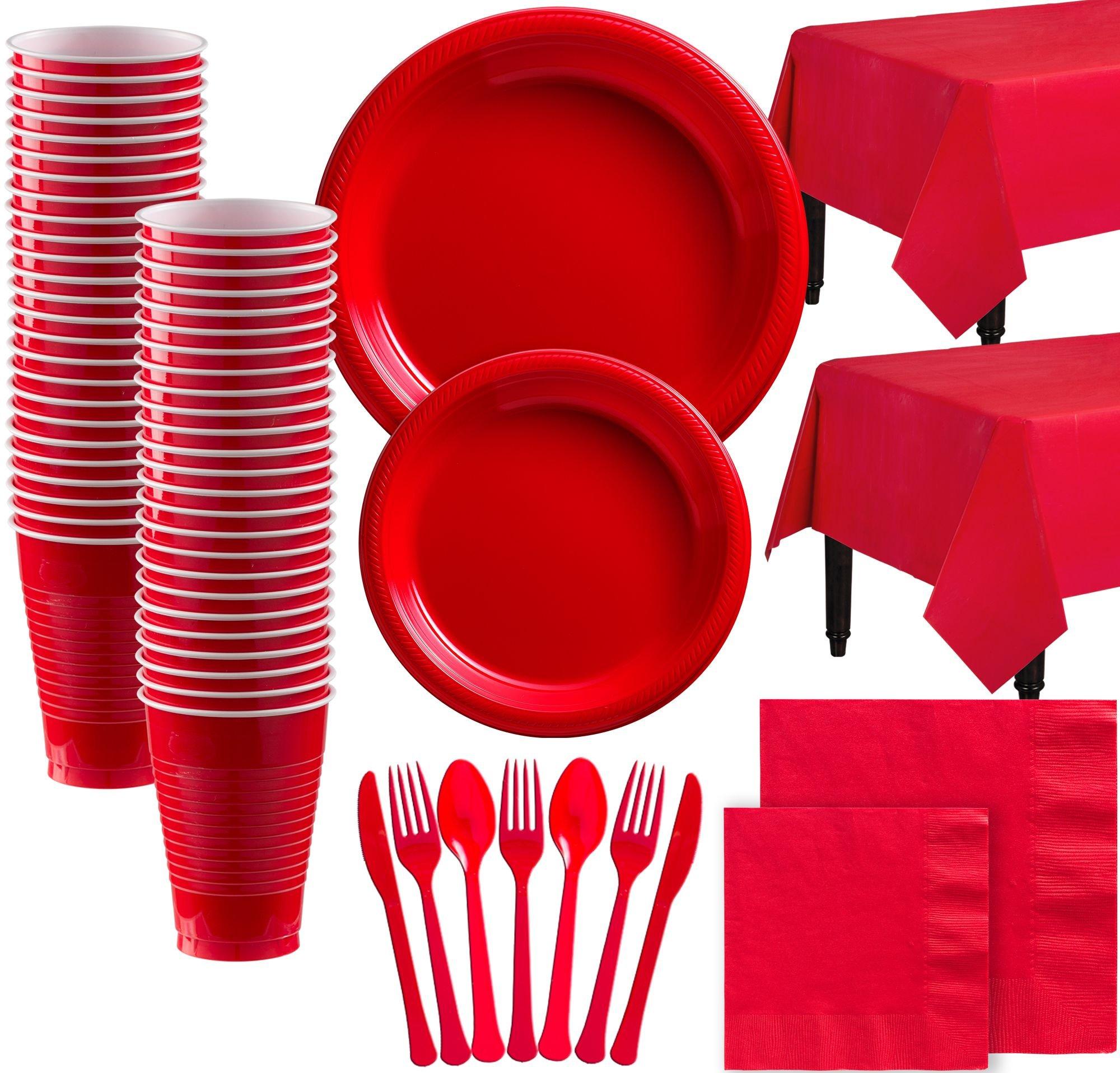 Plastic Tableware Kit for 100 Guests