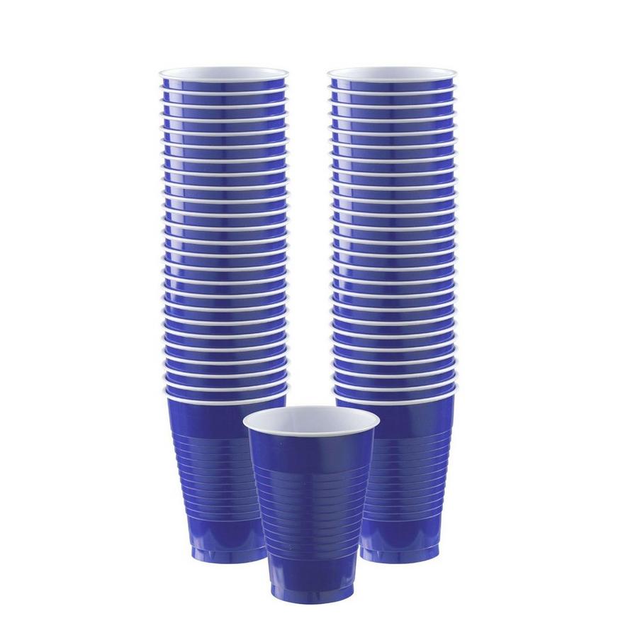Royal Blue Plastic Tableware Kit for 100 Guests