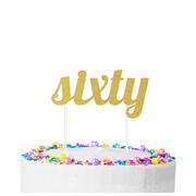 Glitter Sixty Cake Topper