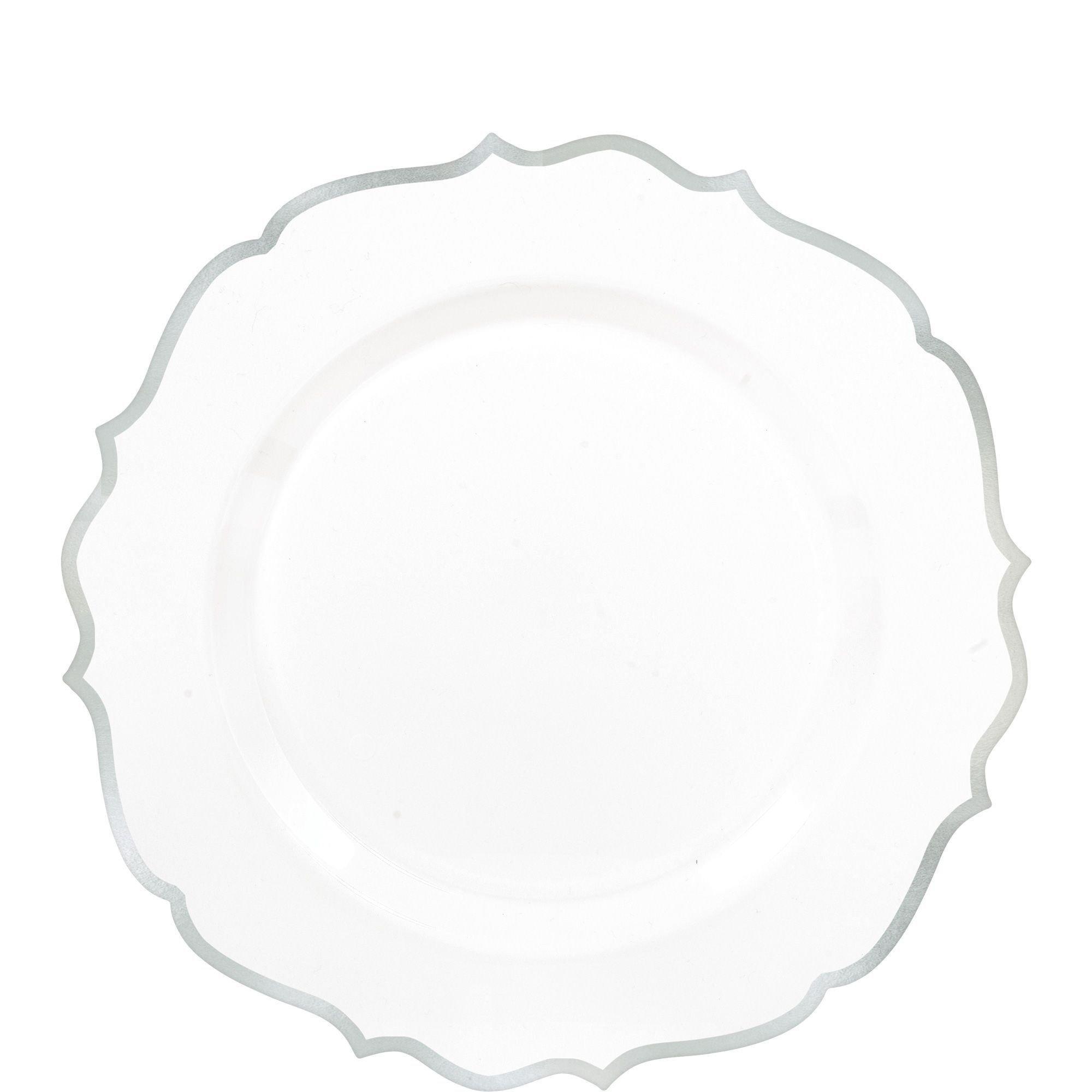 White & Silver Ornate Premium Tableware Kit for 40 Guests