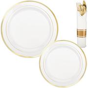 Cutlery Diamond Design 600pc Party Set 120 Settings Dessert+Dinner Plates 