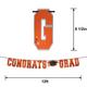 Orange Congrats Grad Letter Banner