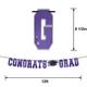 Purple Congrats Grad Letter Banner