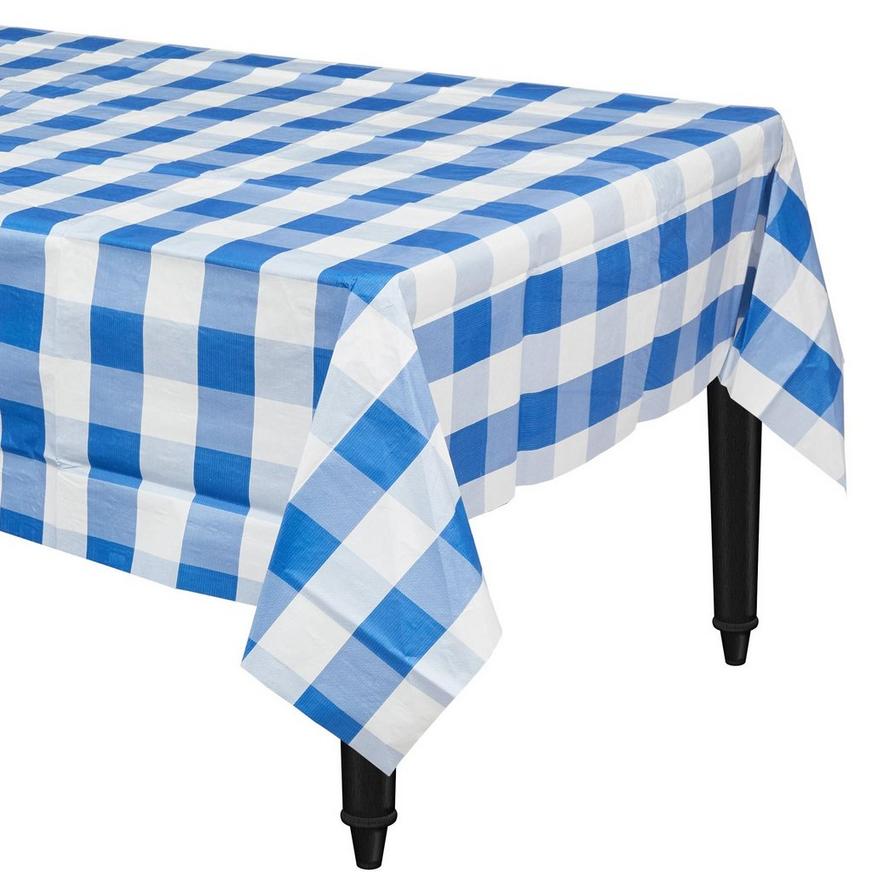 Royal Blue & White Check Polyester Flag Choice of Sizes 