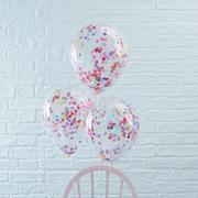 5ct, 12in, Ginger Ray Confetti Balloons