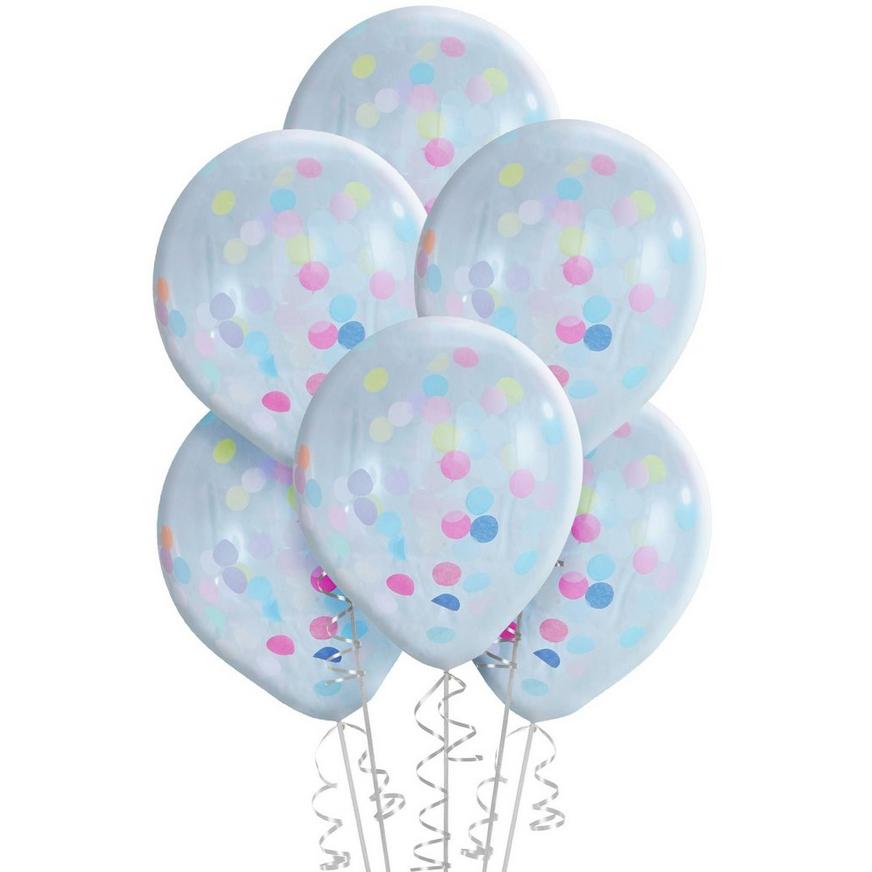 Ginger Ray Pastel Confetti Balloons 5ct, 12in