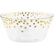 Metallic Polka Dots Plastic Serving Bowl, 10in