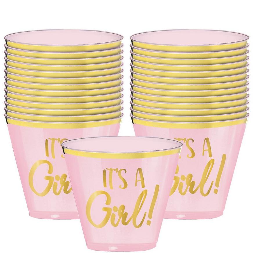 It's A Girl Plastic Cups, 9oz, 30ct