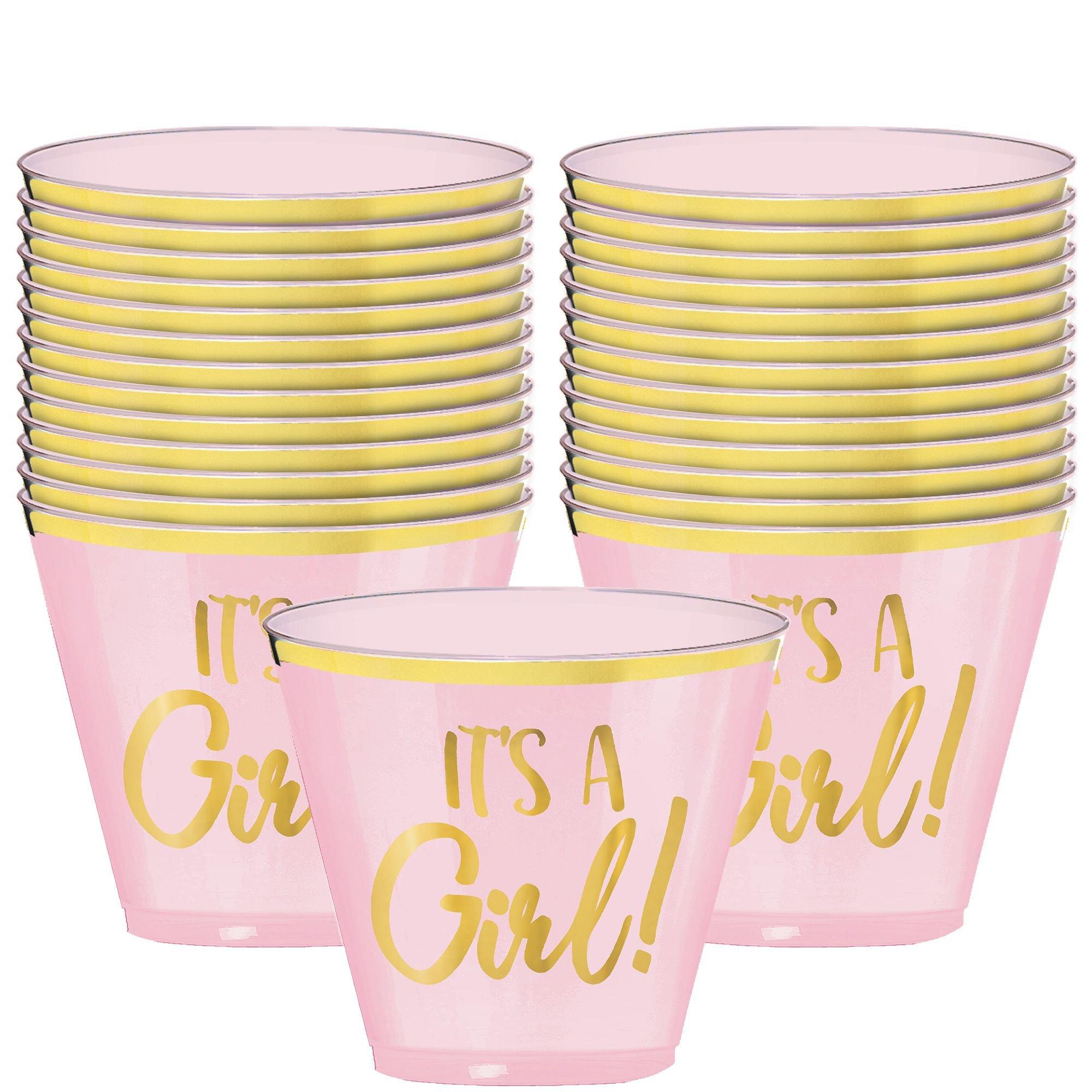 It's A Girl Plastic Cups, 9oz, 30ct Party City