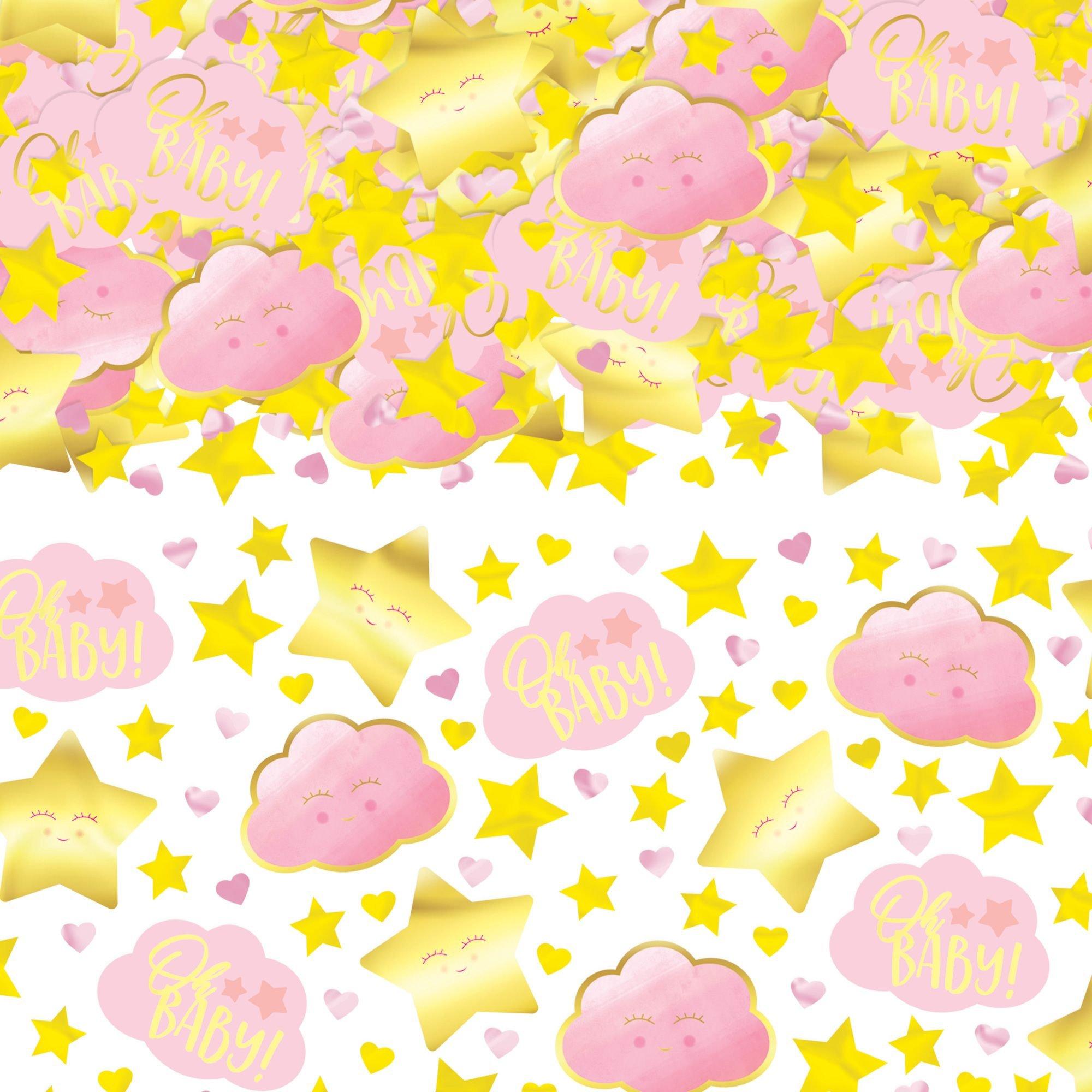 Metallic Gold & Pink Oh Baby Confetti