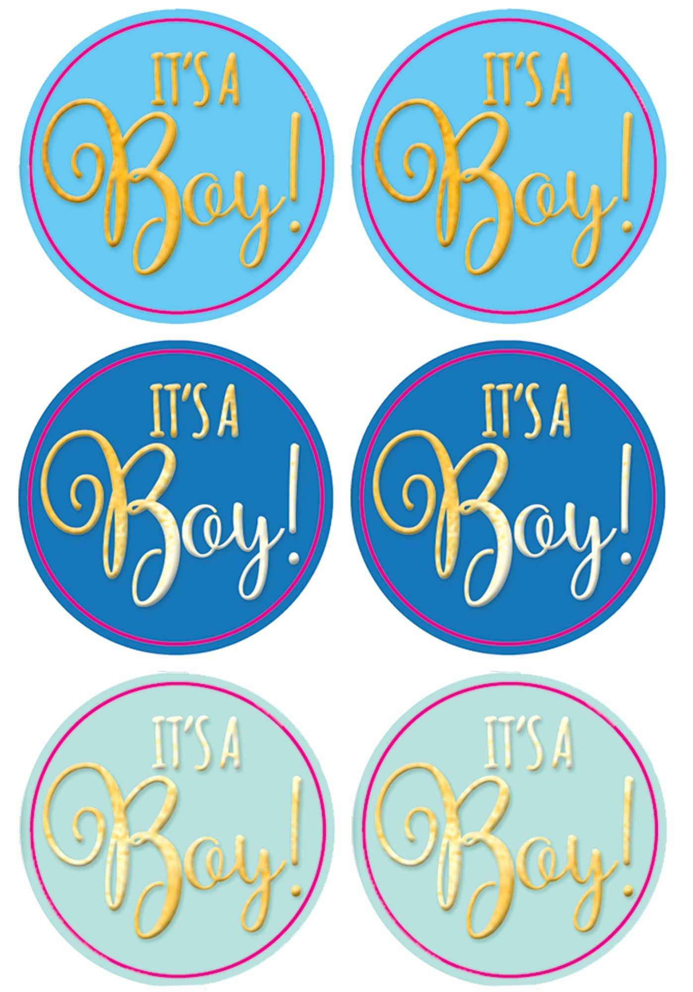 Baby Shower Sticker Seals - Boy