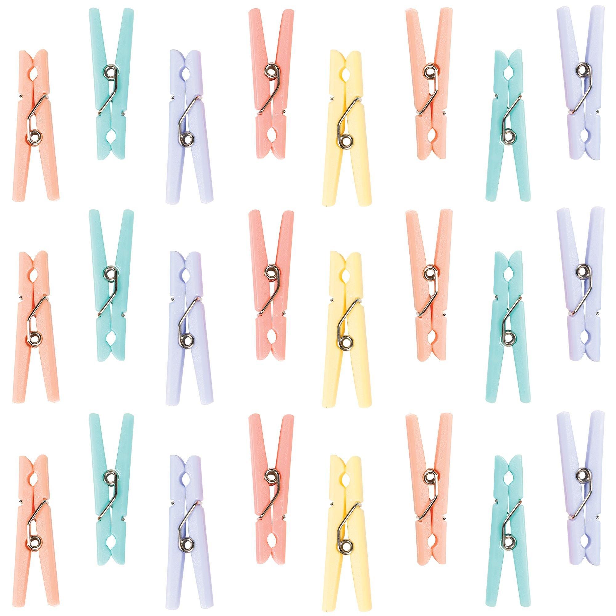 JuXinDa Clothes Pins Baby Shower Clothespin Favors Pink Girl Blue Boy Party  Game（48PCS (Blue)