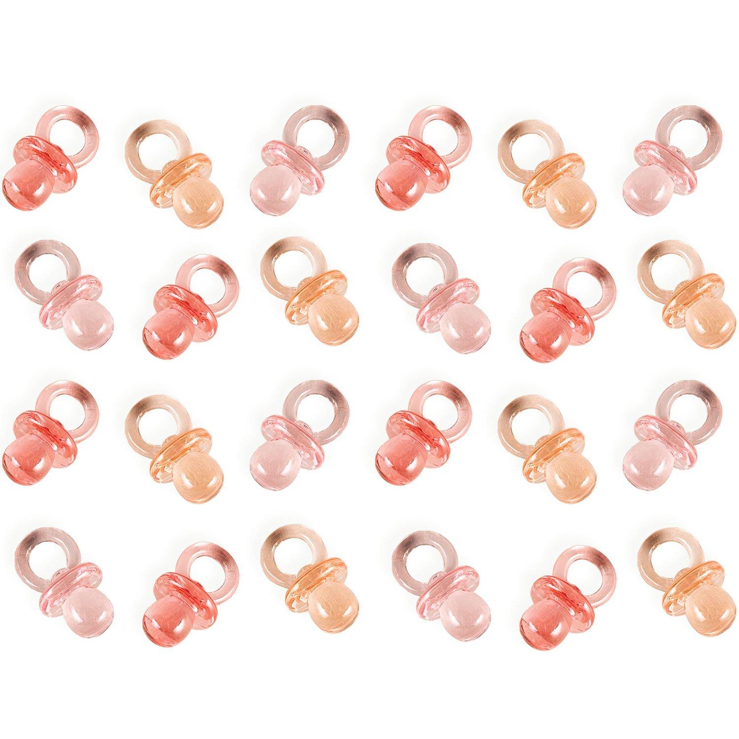 Mini Pink Pacifier Baby Shower Favor Charms 24ct Party City