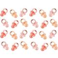 Mini Pink Pacifier Baby Shower Favor Charms 24ct