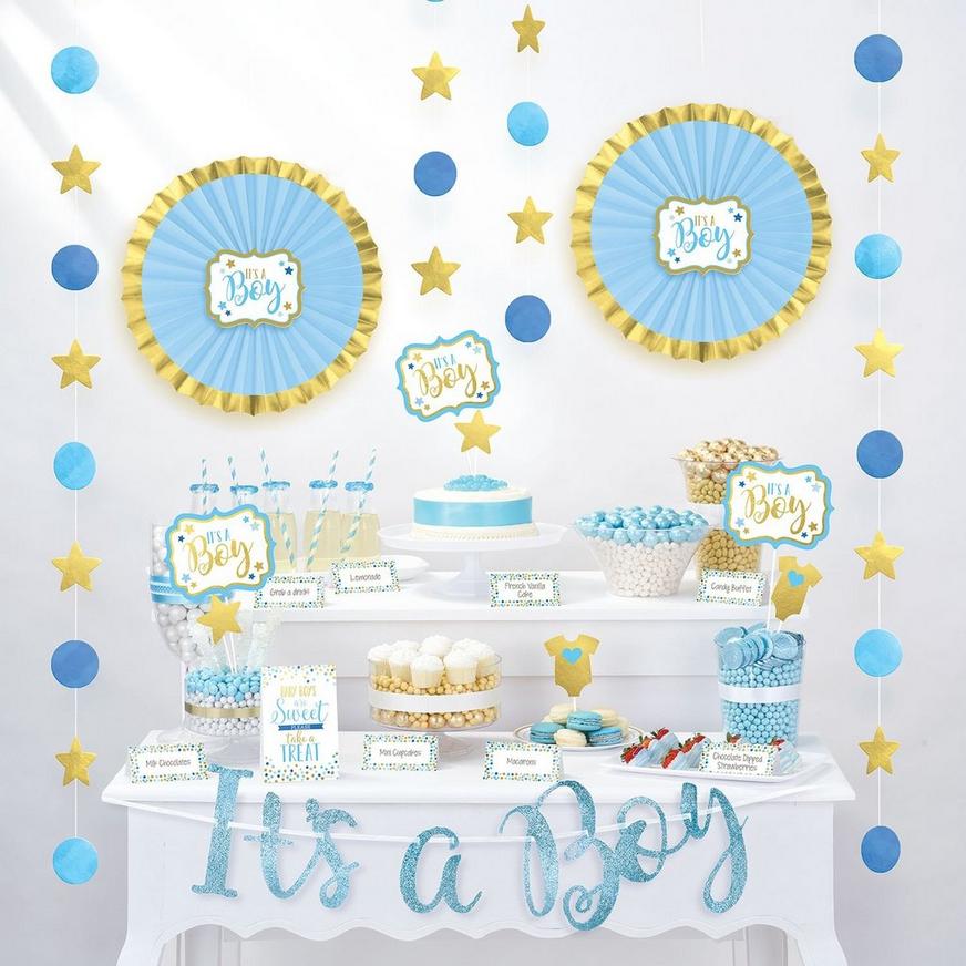 It's a Boy Baby Shower Treat Table Decorating Kit 23pc