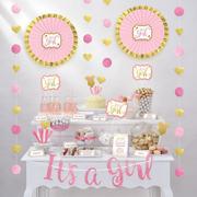 ~ First Party Supplies Centerpiece 23pc 1st BIRTHDAY GIRL TABLE DECORATING KIT 