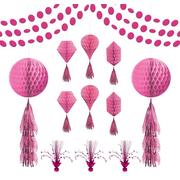 Bright Pink Honeycomb Decorating Kit