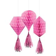 Bright Pink Honeycomb Decorating Kit