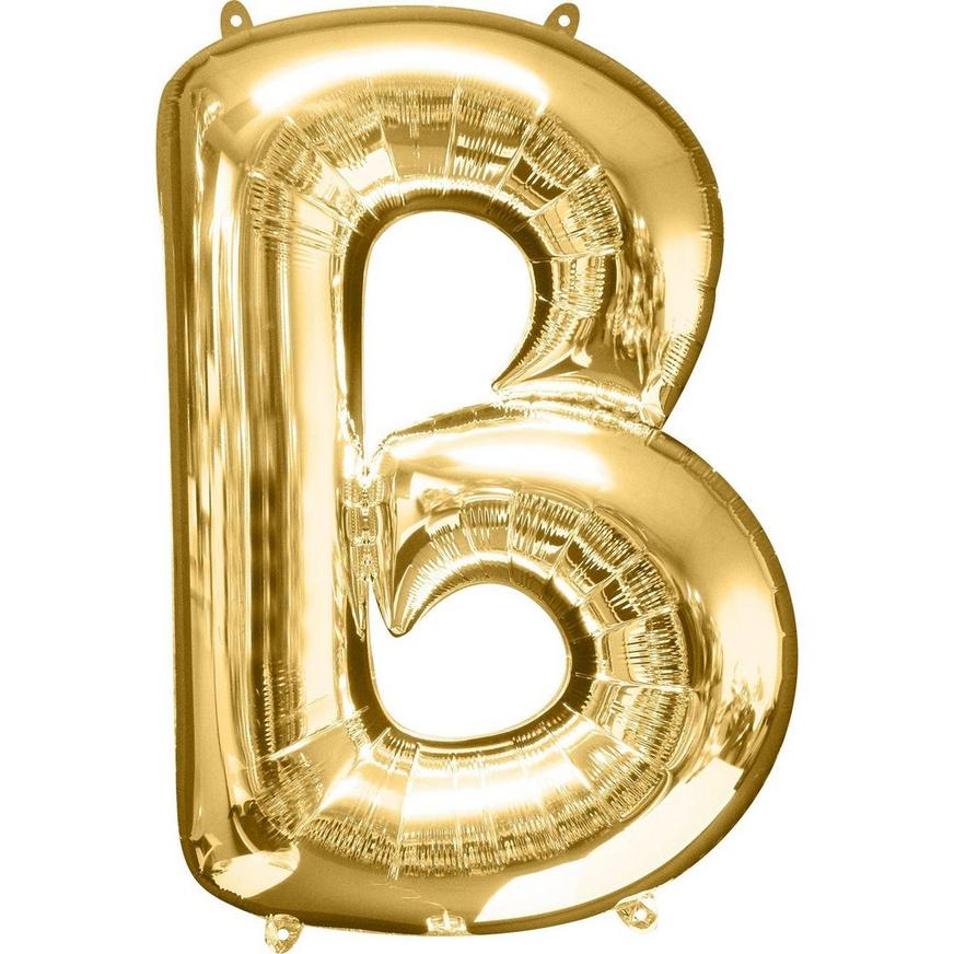 34in Gold Baby Letter Balloon Kit