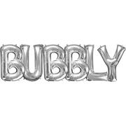 Silver Bubbly Balloon Phrase, 34in, 6pc