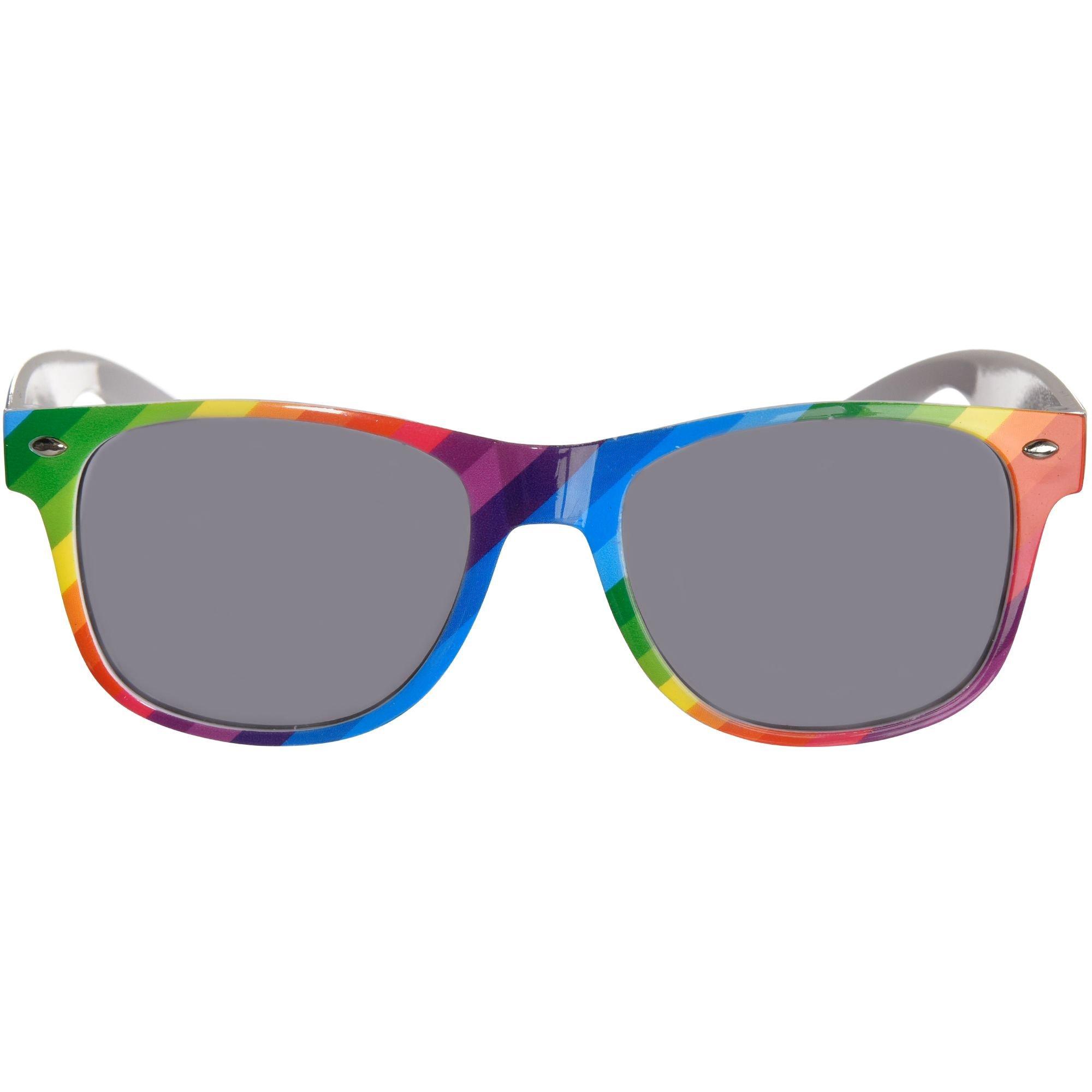 1pc Men's Square Rainbow Color Frame Sunglasses Suitable For Daily