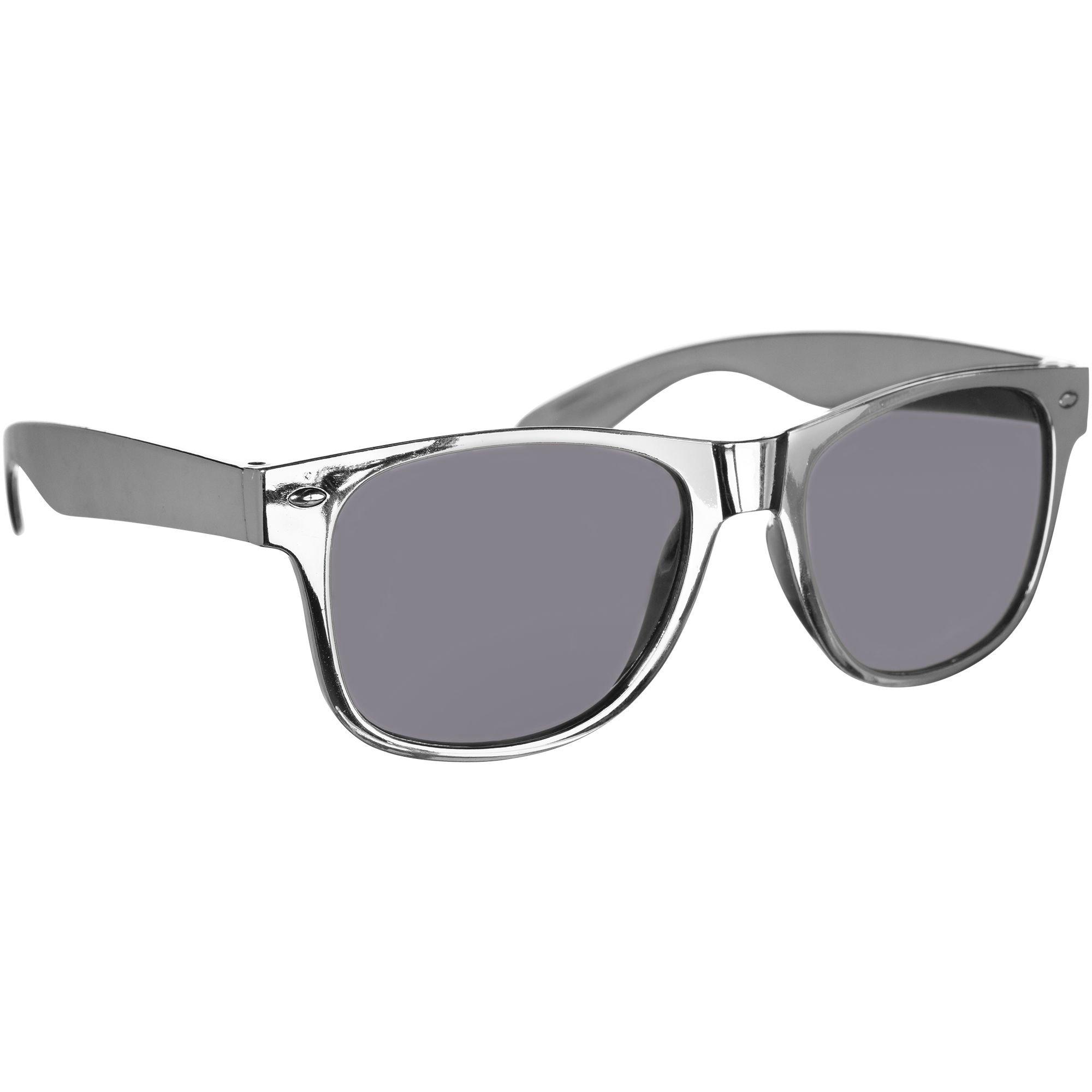 Classic Metallic Silver Frame Sunglasses 6in X 2in Party City 