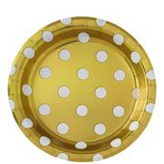 Metallic Polka Dot Lunch Plates 8ct
