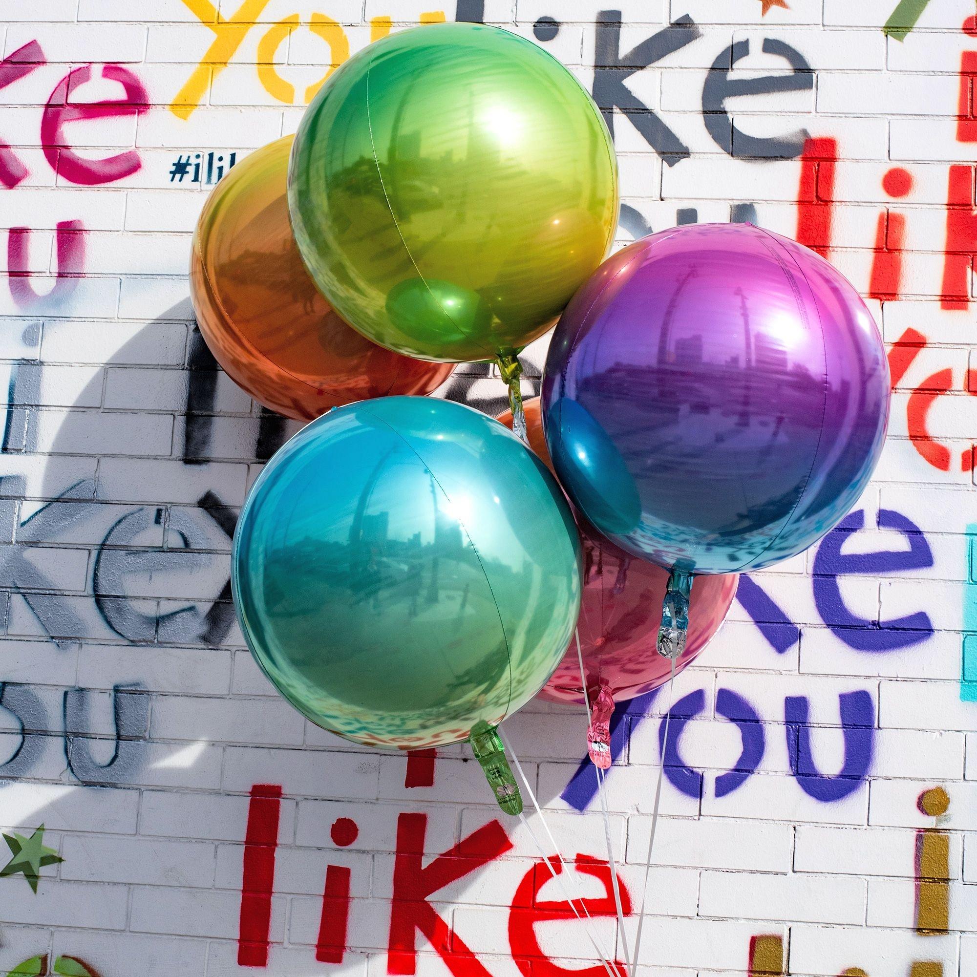 Blue & Green Ombre Orbz Balloon 15in x 16in Party City