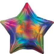 Iridescent Rainbow Star Balloon