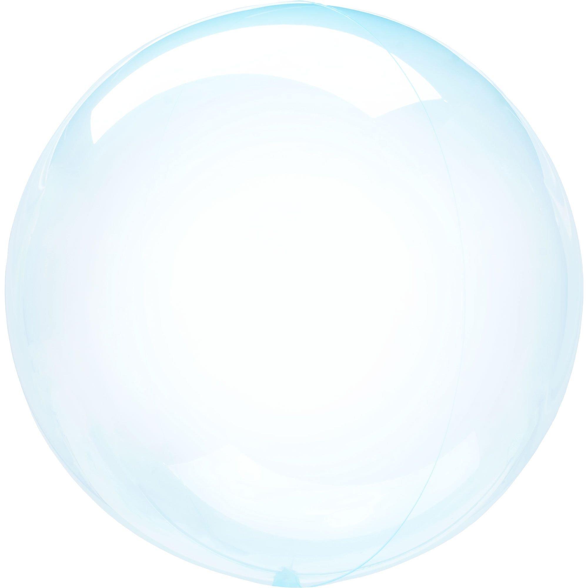 Clear Blue Plastic Balloon, 18in - Crystal Clearz™