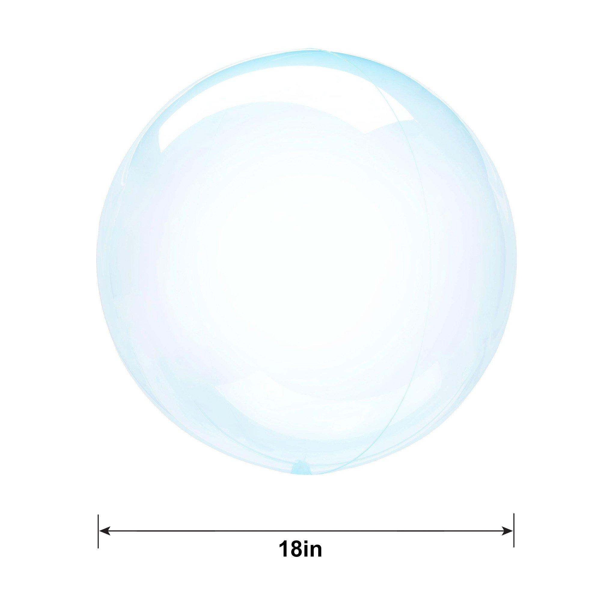 Clear Blue Plastic Balloon, 18in - Crystal Clearz™
