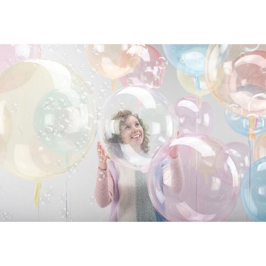 COOL 18" Clear Colour Shaded Bubble Transparent Balloons For All Party Occasions 