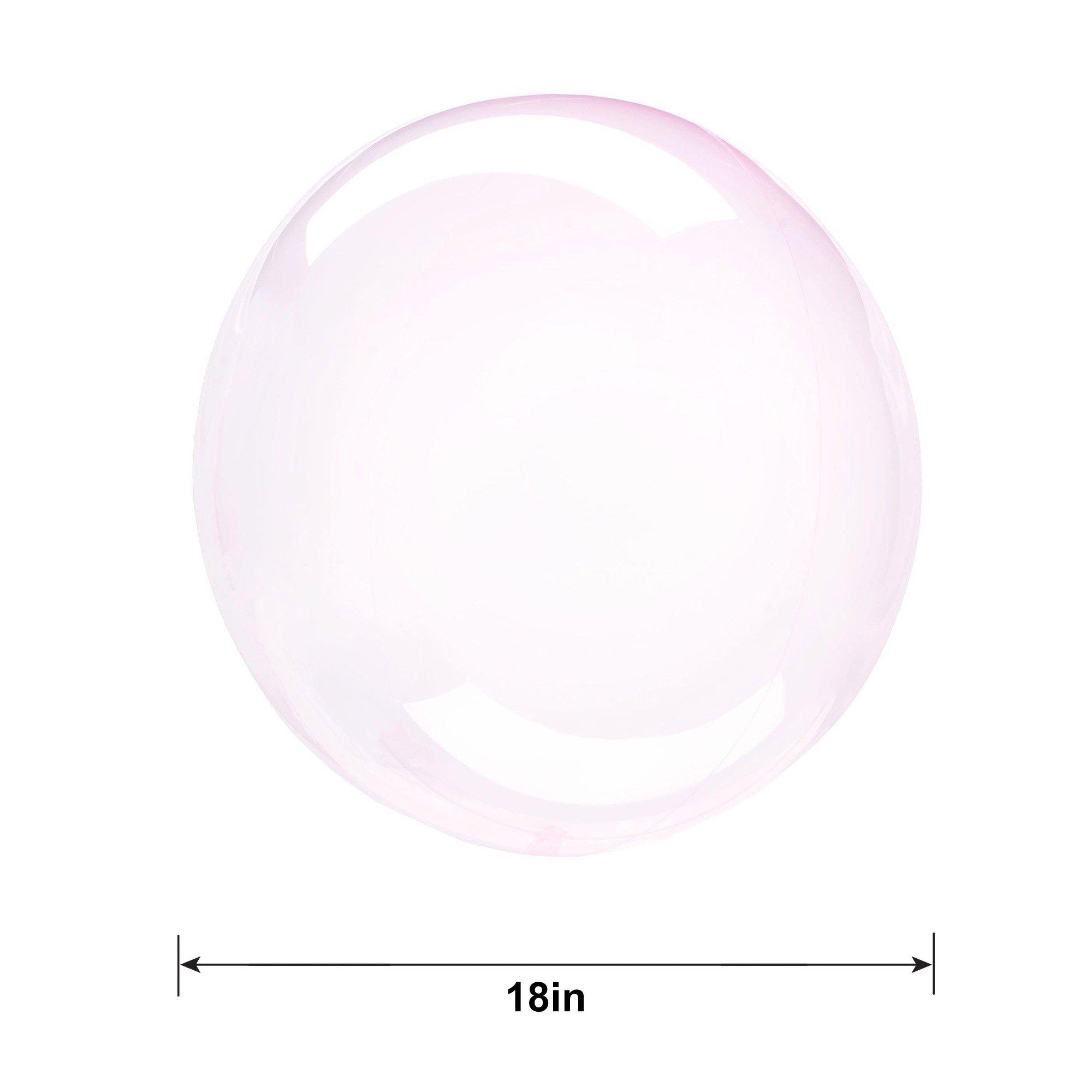 Clear Pink Plastic Balloon, 18in - Crystal Clearz™