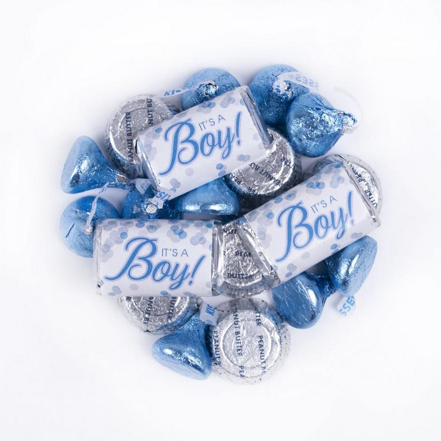 Baby Shower It's A Boy Hershey's Miniatures, Kisses and JC Peanut Butter Cups 180pc