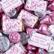 Baby Shower It's A Girl Hershey's Miniatures, Kisses and JC Peanut Butter Cups 180pc