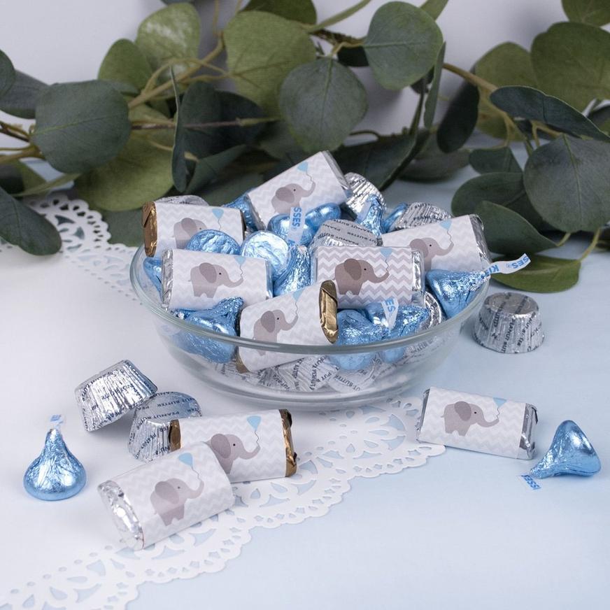 Blue Elephant Baby Shower Hershey's Miniatures, Kisses and JC Peanut Butter Cups 180pc