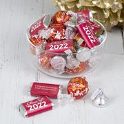 Red Class of 2022 Graduation Chocolate Mix, 3lbs - Hershey's Miniature Milk Chocolate Bars, Milk Chocolate Kisses & Lindor Milk Chocolate Truffles by Lindt
