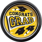 Yellow Congrats Grad Graduation Party Kit for 100 Guests