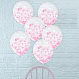 6ct, 12in, Metallic Confetti Balloons