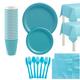 Caribbean Blue Tableware Kit for 20 Guests
